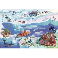Tapis enfant tissé 100x150 multicolore rectangle BANQUISE