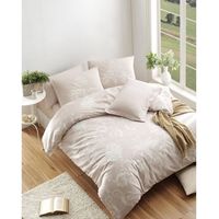 Parure de lit - 1 housse de couette 220 x 240 cm + 2 taies d'oreiller 60 x 60 cm - 65% coton, 35% polyester - Vison
