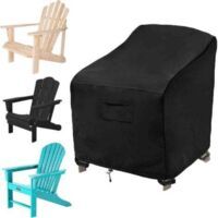 Housses de chaises de jardin, housses de protection pour chaises, housses pour fauteuils de jardin d'extérieur, housses de chaises en tissu Oxford 2100D, imperméables, coupe-vent et résistantes au fro