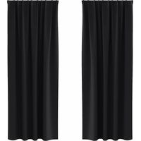 Rideaux occultants,Rideaux anti-lumière avec des rideaux Noir Polyester CFW46254
