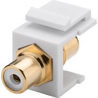 Goobay, 79676, Keystone Módulo RCA/RCA, Blanco y dorado