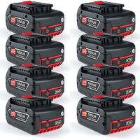 8 Stück 18 Volt 5,0 Ah GBA GSB GSR Akku für Bosch Professional GAL GBH BAT609 BAT609G BAT618 17618 25618-01 BAT620 BAT622 Li-Ion Accu Ersatz für 1600A002U5 / 2607337069, 1600Z00038 / 2607336815, 26073