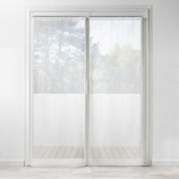Douceur D'Intérieur – Paire droite passe tringle 2x70x200 cm – Voilage sable – Fils chenille – Lavable en machine – Pour fenêtres de cuisine