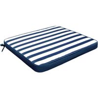Oreiller carré en polyester amovible 50x45 cm par chaise Blue