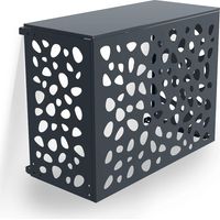 Casanoov – Cache climatiseur en acier galvanisé – Taille M – Résistant aux intempéries – Installation rapide sans outils – Design moderne gris anthracite