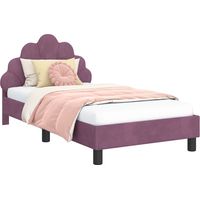 vidaXL Cadre de lit pour enfants avec tête de lit Pourpre 80 x 160 cm