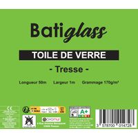 Toile de verre à peindre motif tresse Batiglass 170g/m² - 50Mx1M