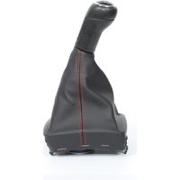 Convient pour Volkswagen Polo 2009-2009, pommeau de levier de vitesse, coutures rouges, revêtement noir, ensemble 5 vitesses (une pièce).