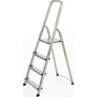 Escalera veritt 4 peldaños aluminio capacidad 150 kg