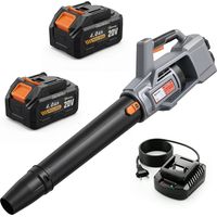 Soffiatore Foglie Cordless 36V, 2 Batterie 4000mAh, Caricatore incluso, Modello Leggero.