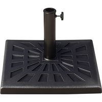 15kg Resin Durable Patterned Colophony Garden Patio Square Umbrella Stand Base Stand Bronze