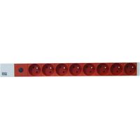 Bachmann Multiprise rackable rouge 8 prises 16A 1,8m