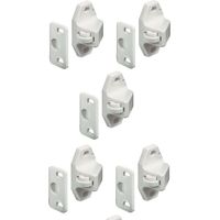 Cyclingcolors – Loqueteau à rouleau blanc universel – Contre pièce à visser – Pour meubles et placards – Plastique durable pour usage intensif