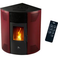 Eck-Pelletofen Iseos 12,2 kW Bordeaux Sannover