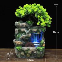 Dekorative Indoor-Brunnen mit integrierter LED-Beleuchtung, modernes und geräuschloses Design, ideal für Wohnzimmer, Büro oder Schlafzimmer – BPA-frei, einfach zu installieren und zu pflegen