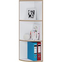 Étagère d'angle d'étagère en bois Salia 3 plis 110x33x33 - VCM