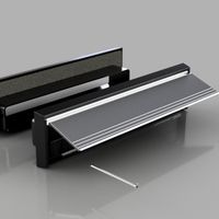 Sleeved LetterBox Internal & External Aluminium Plate Cover Set Twin Brush Seal