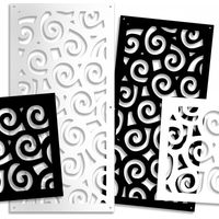 RICCI - Pannello Quadro arredo PVC traforato - PARASOLE - Colore: nero - Misura: 73x148 cm