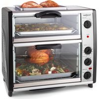 oneconcept All-You-Can-Eat horno doble con placa para parrillas de 42 litros y 2350 vatios
