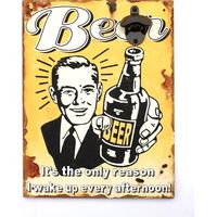 Wandbild Beer mit Flaschenöffner 40 cm Bieröffner 21261 Gelb Wandflaschenöffner
