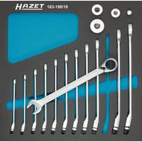 Jeu de clés mixtes à cliquet avec des adaptateurs carrés HAZET