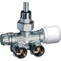 Vanne mono-bitube thermostatisable équerre gauche chromée avec queue et écrou FAR1437 1/2"