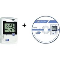 Dostmann Electronic 5005-1002 LOG20 Set Enregistreur de données multifonction Valeur de mesure température, humidité de l'air -30 à 60 °C 0 à 99 Y08289