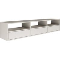 Selsey FRAMME – mobile TV sospeso con tre anta e ripiani aperti – bianco – 150 cm