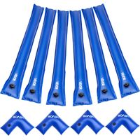 VEVOR Wassersäcke-Set, 6er-Pack 2,4 m Beschwerungssäcke & 4 Wassersäcke mit Eckausführung, 0,4 mm dicker PVC-Sack mit auslaufsicherem Ventil, zur Befestigung von Poolabdeckungen im Winter