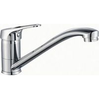 Küchenarmatur, 360° schwenkbarer Einhebelmischer mit Keramikkartusche und 60 cm Schlauch, Messing-Chrom-Oberfläche mit Korrosionsschutz, für Küchenspülen, Chrom-Finish