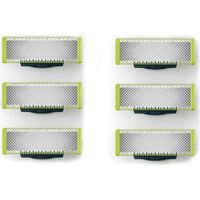 Kompatibel mit OneBlade – Ersatzklingen für den OneBlade Elektrorasierer/Trimmer, aus robustem Edelstahl, zum Trimmen, Stylen und Rasieren, 6er-Packung