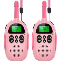 Lot de 2 talkies-walkies rechargeables pour enfants - Cadeau idéal pour Noël ou un anniversaire, avec lampe torche intégrée, pour les activités de plein air, le camping et la randonnée.