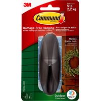 Command - Gancio grande con strisce in schiuma, colore: Bronzo metallizzato