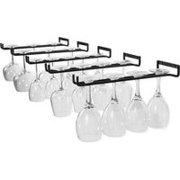 Hanging Glass Rack - Wine Glass Rack with 5 Rails for 13-18 Glasses, 30cm5cm2cm
