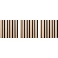 Lot de 3 Panneaux Déco "Colva" 30x30cm Naturel