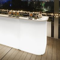 Individuell gestaltbare, beleuchtete Bartheke Empfangs-Cocktail Slide Break Corner