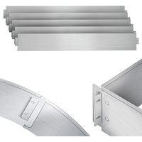 Wolketon Rasenkante Metall 100 x 15 cm 30m Beeteinfassung Mähkante Verzinkt Wegbegrenzung Beetumrandung Palisade Silber