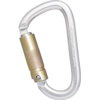 Kratos Karabinerhaken - Absturzsicherung Kletter Karabiner mit dreifach wirkendem Automatikverschluss keylock 22mm, EN362, Stahl schwarz
