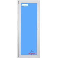 Puerta Balconera PVC 900x2100 Blanca Oscilobatiente Izquierda Vidrio Transparente