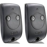 Somfy 1841026 - Télécommande Keytis RTS 2 canaux pour contrôler 2 Moteurs RTS de portails et Portes de Garage (Lot de 2)