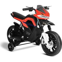 Moto électrique 6V – FASTER – 2 places – Moteur 18W – Vitesse 3 km/h – Phares avant LED – Roues en polypropylène – Playkin