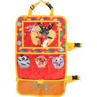 Bing Proteggisedile portaoggetti Tablet Organizer auto per bambini di colore rosso con i simpatici Bing, Flop, Pando, Sula e Coco