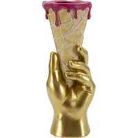 Vaso a cono portafiori in resina multicolore piccolo