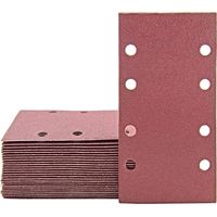 MioTools Fox Carte abrasive velcrate, 186 x 93 mm, 8 fori, p. Levigatrici orbitali, Corindone normale (50 Pz.) G80