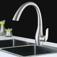 Robinet de cuisine professionnel avec bec rotatif à 360 degrés, mitigeur, douchette double fonction
