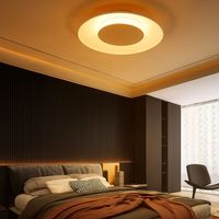 Deckenlampe weiß LED Deckenleuchte Glas Küchenleuchte Wohnzimmer, Metall Kunststoff, 13W 750lm warmweiß, DxH 30x6 cm, Wofi 9671.01.06.000