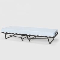 Cama plegable con colchón y somier de microfibra 80x190cm Demetra - Azul