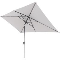 Doppler Ombrellone per il giardino Jack 300x200cm in grigio chiaro I Ombrellone rettangolare per balcone e terrazza I Parasole da balcone grande I Ombrellone a manovella e inclinabile