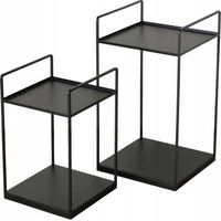 Boltze Mesas bajas Loft negras mate lote de 2