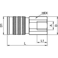 Raccord PARKER FEM3718FB